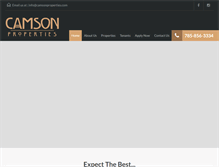 Tablet Screenshot of camsonproperties.com